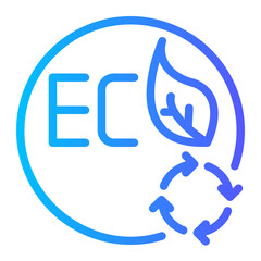 Environmental Sustainability Recycling Leaf Icon	
