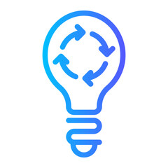 light Bulb Recycling Symbol Icon