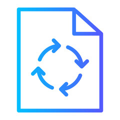 File Document Update Process Icon Outline	