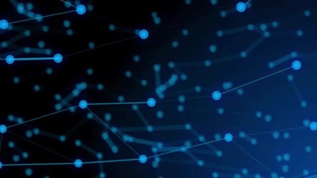 Random network connection of numbers Random network connection of numbers Abstract technology big data background digital data flow. Transferring. Transfer storage of data block chain, server hi-speed