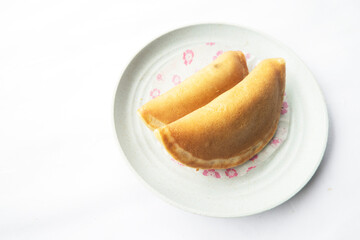 Pancake Presentation with Clean Aesthetic isolated on white