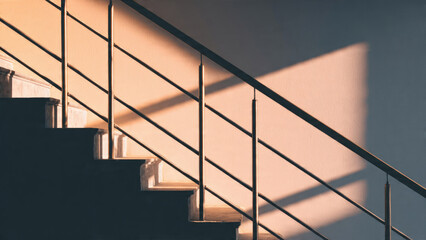 Staircase with geometric light