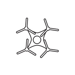 Drone Hovering on a Clean White Background