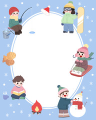 Joyful Winter Activities for Kids Illustration