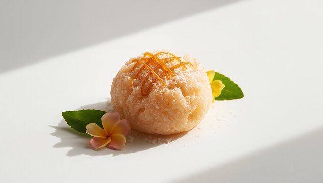 Tongan Faikakai Dumpling Dessert Isolated on White