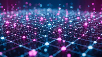 A glowing matrix of data connections symbolizing modern analytics