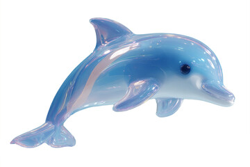 Cheerful dolphin jumping in air