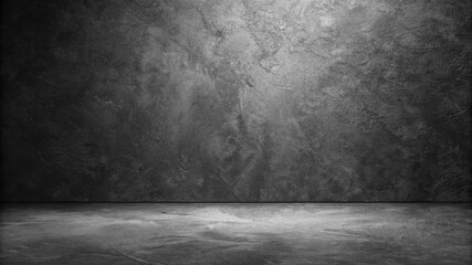 black wall texture for background, dark concrete or cement floor old black with elegant vintage distressed grunge texture and dark gray charcoal color paint