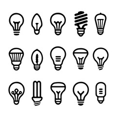 Naklejka premium light bulb icons
