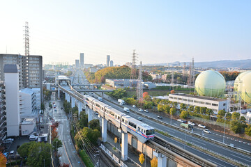 大阪モノレール山田駅から中央環状線神戸方面の風景 © 橘花