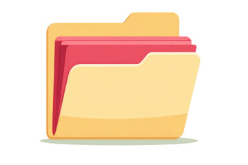 File folder partially open with tab visible