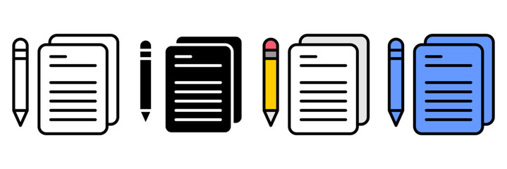 Planning Schedule Icon Set Multiple Style Collection. Calendar, Clock, Notebook, Checklist, Meeting, Reminder, Task List, Planner, Deadline, Appointment, Goal, Event, Priority, Progress, Strategy, Age