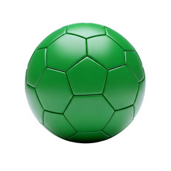 Fototapeta premium Green soccer ball isolated on white background isolated on transparent background