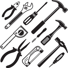tools icons set