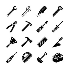 Obraz premium tools icons set