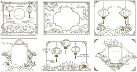 Greeting card elements for decoration 