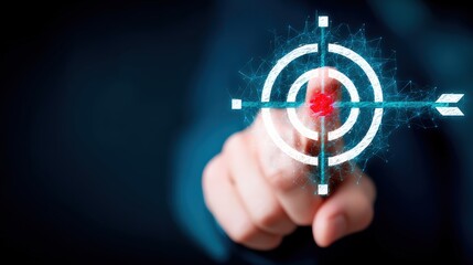 Focusing on success business strategy planning session office environment digital content professional viewpoint goal-oriented concept