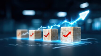 Business growth strategies digital space infographic professional environment close-up view success concepts for engaging audiences