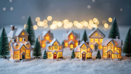 Fototapeta premium Scandinavian minimalist Christmas interior