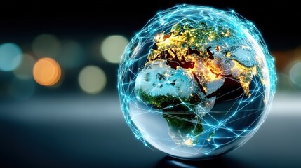 Global connectivity amidst urban landscapes the intersection of technology and nature in a digital world