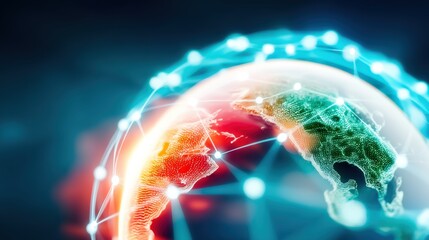 Global connectivity revolution exploring the impact of technology on earth digital art futuristic environment global perspective