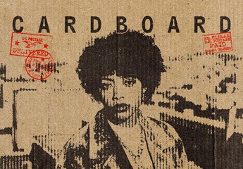 Cardboard Line Photo Print Mockup