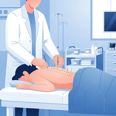 Medical Acupuncture Illustration for Modern Hospitals