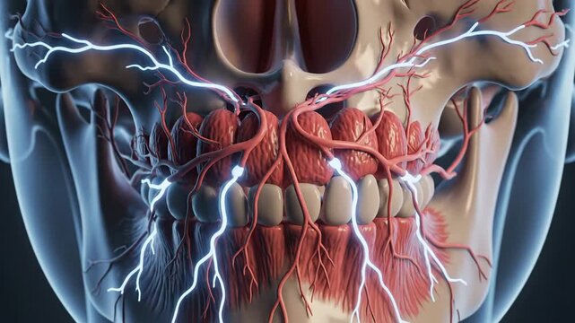 Animated 3D Orbit of Human Hypoglossal Canal and Associated Vasculature
