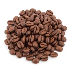 Fototapeta premium Pile of coffee beans isolated on white background