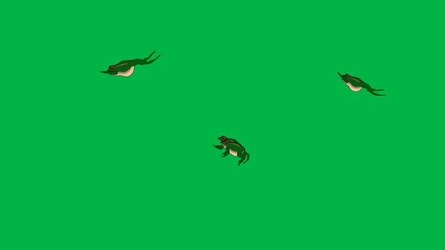 Trail of black musical notes floating diagonally on green screen chromakey background. Great for 2d animated cartoon animation song, melody, or sound effect transitions in music videos.