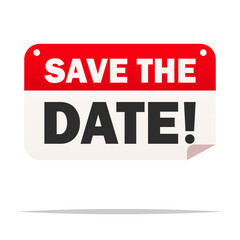 Save the date calendar vector isolated illustration