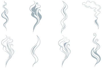  set vector illustration of a smoke isolated