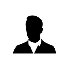 Elegant male portrait with soft curved lines conveying professionalism and calm authority Vector illustration