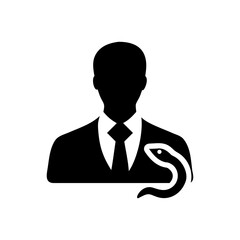 Business consultant portrait design with layered abstract forms symbolizing strategy and insight Vector illustration