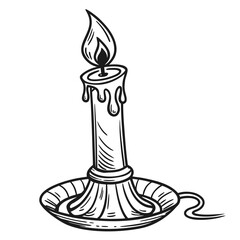 Vintage Candlelight Sketch

