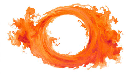 Fiery Lava Ring with Exploding Debris