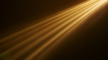 Warm golden light rays fan out from the upper right corner against a dark, moody background, creating an atmospheric effect.