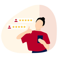 Customer Feedback Rating Illustration