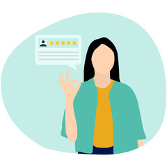 Customer Feedback Rating Illustration