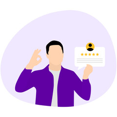 Customer Feedback Rating Illustration