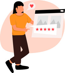 Customer Feedback Rating Illustration