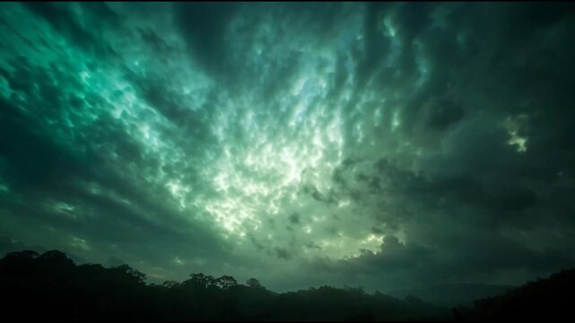 A serene landscape with clouds and sky in a dramatic display of nature's beauty in landscape mode