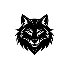 Fototapeta premium Portrait silhouette with wolf pack mascot layers symbolizing unity leadership On white Background Vector illustration