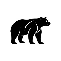 Powerful Bear Mascot Design Representing Reliability Confidence and Stability On white Background Vector illustration