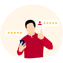 Customer Feedback Rating Illustration