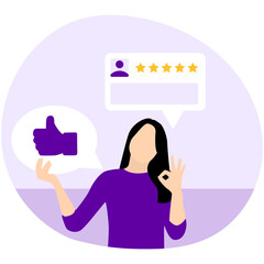 Customer Feedback Rating Illustration