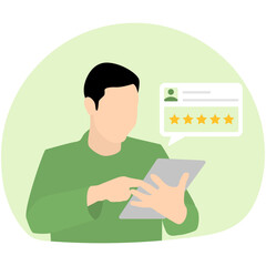 Customer Feedback Rating Illustration