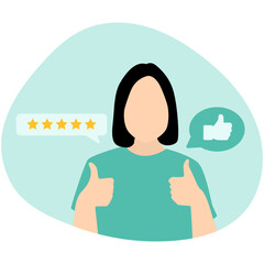 Customer Feedback Rating Illustration