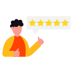 Customer Feedback Rating Illustration