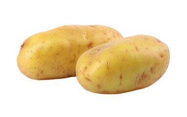 two potatoes isolated on white background